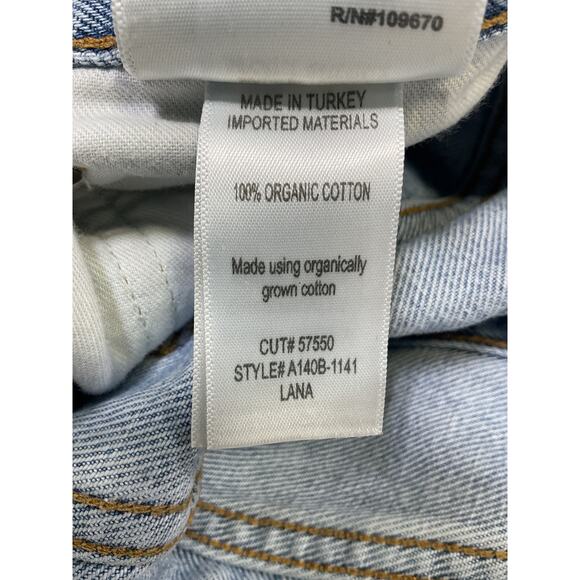 Agolde 'Lana' Blue Straight Denim Jean Size 26 - Picture 5 of 5